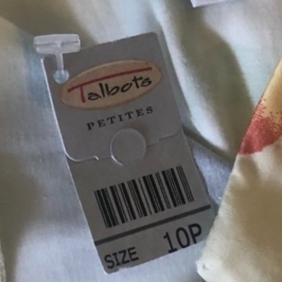 TALBOTS YELLOW FLORAL SKIRT SIZE 10 PETITE   NEW - Picture 4 of 8